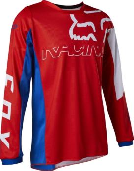 Мотоджерси подростковая Fox 180 Skew Youth Jersey (White/Red/Blue, YL, 2022 (28184-574-YL))