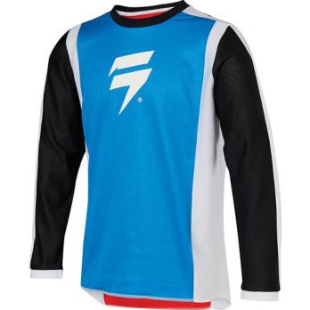 Мотоджерси подростковая Shift Whit3 Race 2 Youth Jersey  (White/Red/Blue, M, 2020 (24166-574-M))