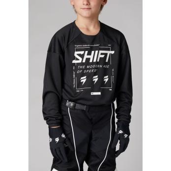 Мотоджерси подростковая Shift White Label Bliss Youth Jersey (Black/White, YL, 2021 (26387-018-YL))