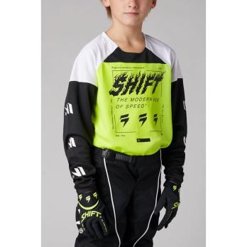 Мотоджерси подростковая Shift White Label Flame Youth Jersey (Flow Yellow, YM, 2021 (26381-130-YM))