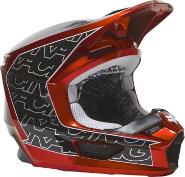 Мотошлем Fox V1 Peril Helmet (Flow Red, L, 2022 (27998-110-L))