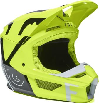 Мотошлем Fox V1 Skew Helmet (Flow Yellow, XL, 2022 (27999-130-XL))
