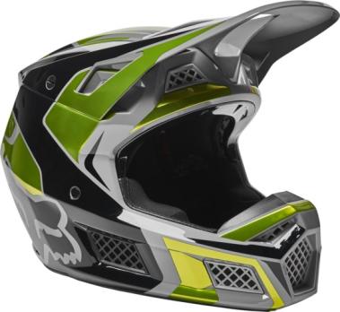 Мотошлем Fox V3 RS Mirer Helmet (Flow Yellow, M, 2022 (28026-130-M))
