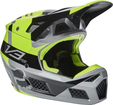 Мотошлем Fox V3 RS Riet Helmet (Flow Yellow, L, 2022 (28017-130-L))