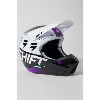 Мотошлем подростковый Shift White Label UV Youth Helmet (White/Ultraviolet, YM, 2021 (26379-476-YM))
