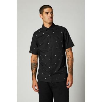 Рубашка Fox Decrypted SS Woven (Black/White, XXL, 2021 (27693-018-2X))