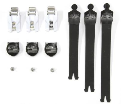 Стрепы к мотоботам с застежками Fox Comp Strap Kit/Buckle/Pass (Black/Red, OS, 2022 (27350-017-OS))