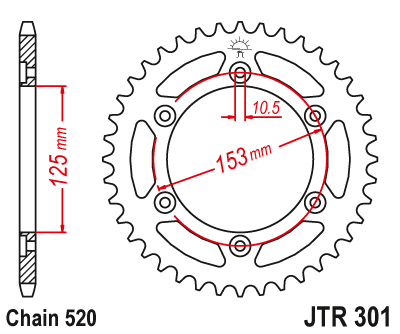 Звезда ведомая JTR301 39