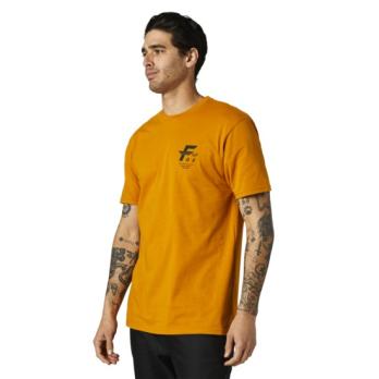 Футболка Fox Big F SS Premium Tee (Gold, XL, 2021 (28326-200-XL))