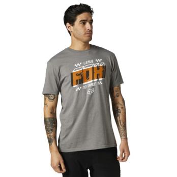 Футболка Fox Overlay SS Premium Tee (Heather Graphite, XL, 2021 (28323-185-XL))