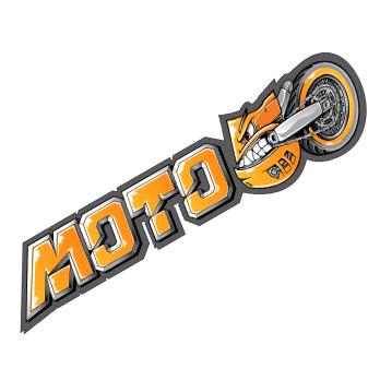 Наклейка Мото50 SM желтый