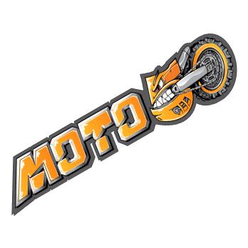 Наклейка Мото50 Cross желтый