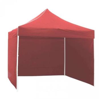 Шатер раскладной усиленный,стальная рама 3x3м со стенками красный