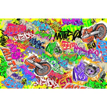 Лист винила декоративный наклейка 40х55см [Moto50 Style] Зелёный V1