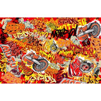 Лист винила декоративный наклейка 40х55см [Moto50 Style] Красный V1