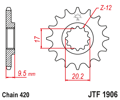 Звезда ведущая JTF1906 12