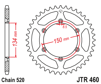 Звезда ведомая стальная самоочищающаяся 48 зубов Kawasaki / Suzuki JT