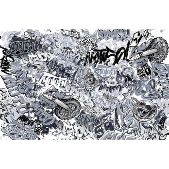 Лист винила декоративный наклейка 40х55см [Moto50 Style] Белый V1