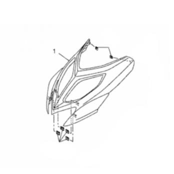 Верхняя панель переднего пластика Yamaha Aerox 50 4T 2018 оригинал