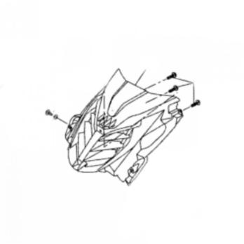 Часть переднего пластика гриль защитная сетка радиатора Yamaha Aerox 50 4T 2018 оригинал