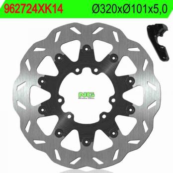 Диск переднего тормоза увеличенный с переходником Ø320x101x5.0мм Honda CR / CRF