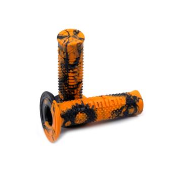 Грипсы 120 мм закрытые Snake Offroad оранжевый/черный