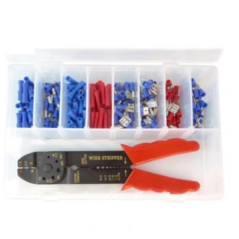 Набор для обжимки с клещами и клеммами 200 пр.