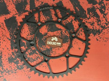 Звезда задняя стальная черная KALINA 52 зубов KTM / Husqvarna / GasGas