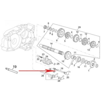 Вал вилки переключения АМ6
