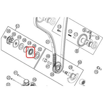 Сальник помпы 15x30x4.5 KTM Exc-F 350 Sx-F 250 2013 Husaberg/husqvarna Fe/Fc 250/350 14-15