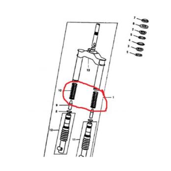 Пружина Вилки Yamaha bws Original