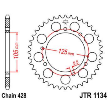 Звезда задняя ведомая 428 / зубьев 48 Derbi Senda Baja 125