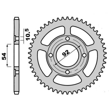 Звезда задняя ведомая 420 / зубьев 44 Yamaha X Power / TZR 96-06