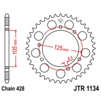Звезда задняя ведомая 420 / зубьев 54 Derbi Senda Baja 125