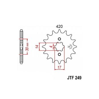 Звезда ведущая 15Т 420 Kawasaki KLX110