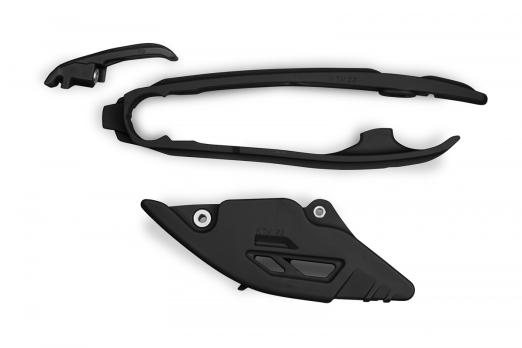 Комплект из ловушки и слайдера цепи UFO KTM, HQV, GASGAS 125-500 (2024) Black