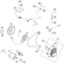 Прокладка крышки зажигания KTM, HQV, GASGAS EC250/300