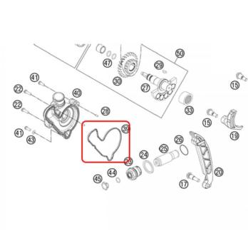 Прокладка помпы KTM 250SX-F 2013, 350SX-F 11-13, 350EXC-F 12-13 / Husaberg FE350 2013