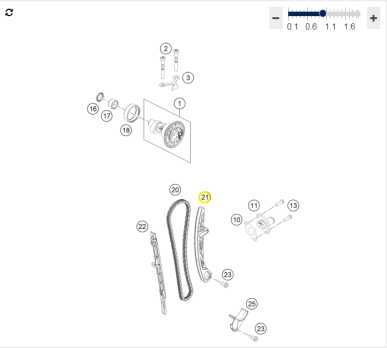 Направляющая моторной цепи KTM SX-450F, Husqvarna FC-450, GASGAS MC-450F