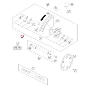 Колесо переднее 1,60х21" GASGAS EC-250-350F 2021-22 Original