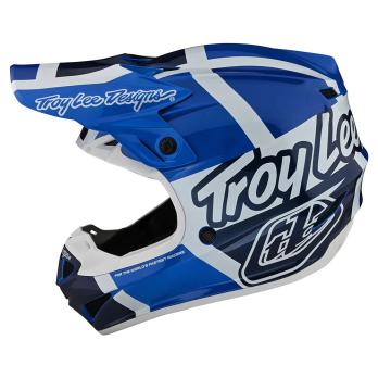 Мотошлем подростковый Troy Lee Designs SE4 Polyacrylite W/MIPS Quattro Blue YM