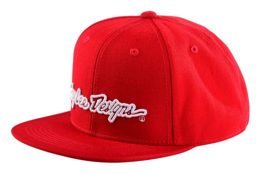 Бейсболка Troy Lee Designs Snapback Hat Signature Red/White