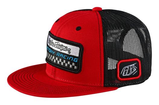 Бейсболка Troy Lee Designs Snapback Hat Factory Pit Crew, Red,OS