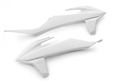 Боковины радиатора белые KTM SX, SX-F 19-21; EXC, EXC-F 20-21