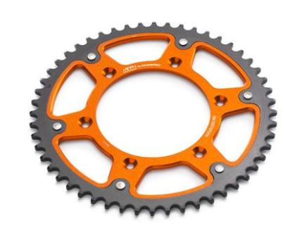 Звезда задняя оранжевая комбинированная 51 зуб KTM