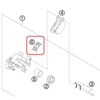 Прижимные пластины задних колодок KTM SX/SX-F; EXC/EXC-F 04-21 / Husqvarna TC/FC 14-21; TE/FE 14-17