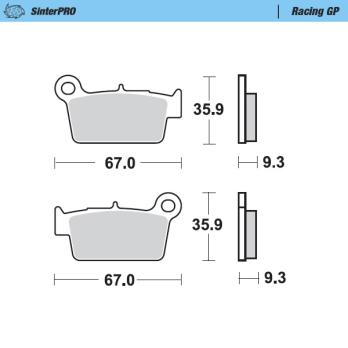 Колодки тормозные задние Yamaha/Kawasaki/Suzuki/Beta/GasGas MOTO-MASTER 094512