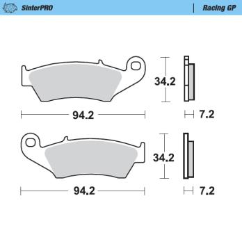 Колодки тормозные передние Honda/Yamaha/Kawasaki/Suzuki/Beta/GasGas MOTO-MASTER 093412