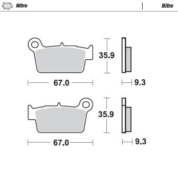 Колодки тормозные задние Yamaha/Kawasaki/Suzuki/Beta/GasGas MOTO-MASTER 094521