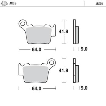 Колодки тормозные задние KTM/Husqvarna/Husaberg/Sherco MOTO-MASTER 094421
